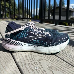 Brooks Glycerin GTS 20 Women's Running Shoes Navy Blue Teal Size 9.5